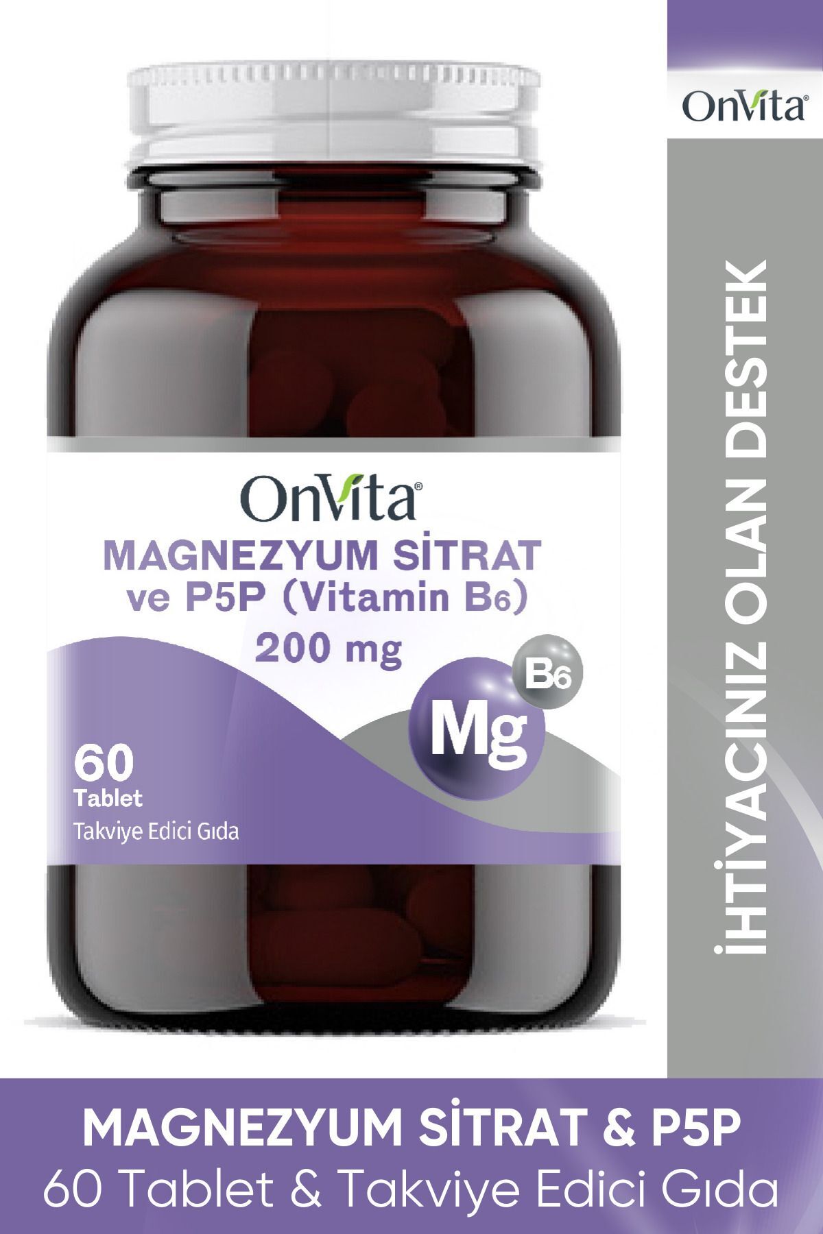 Magnezyum Sitrat Ve P5p Vitamin B6 200 Mg