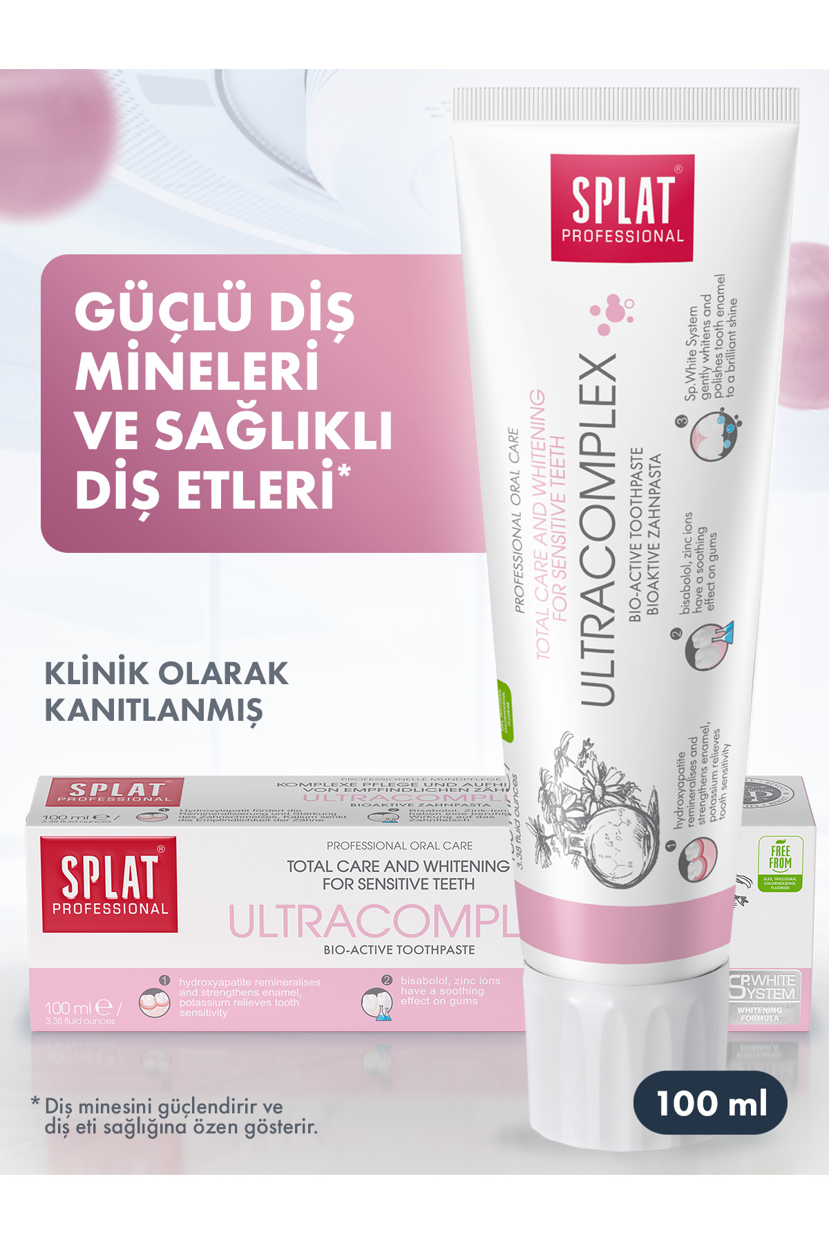 Ultracomplex Hassas Dişler İçin Florürsüz Hidroksiapatitli Diş Macunu 100 ml