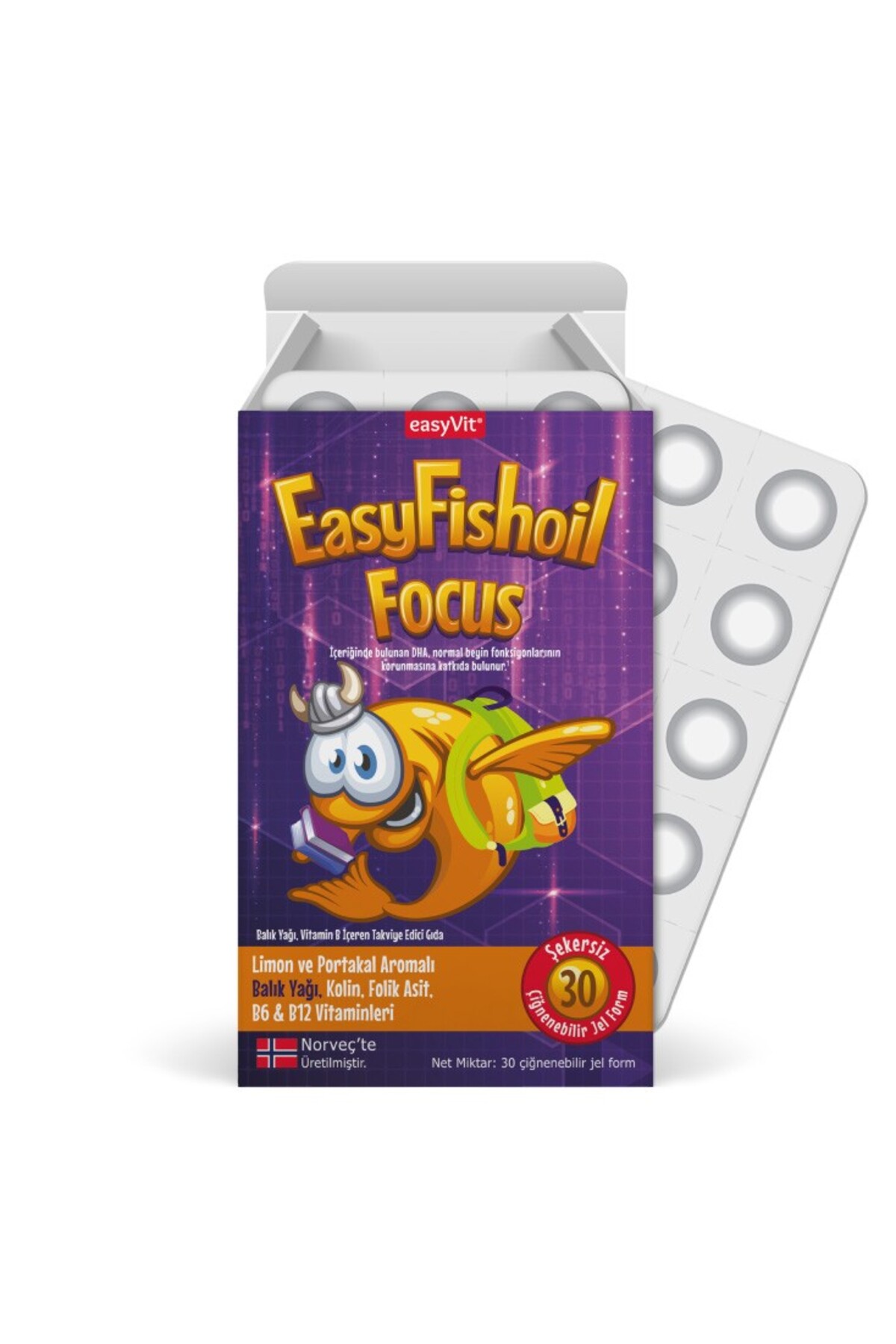EasyFishoil Focus Balık Yağı 30 Çiğnenebilir Jel Form
