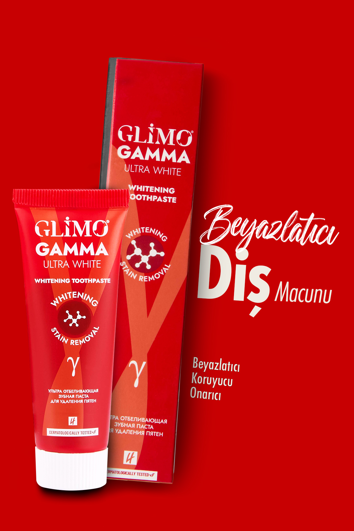Gamma Ultra White Diş Macunu 20 Ml, Ultra Beyazlatıcı Etki, Sigara Lekelerine Karşı, Tartar Önler