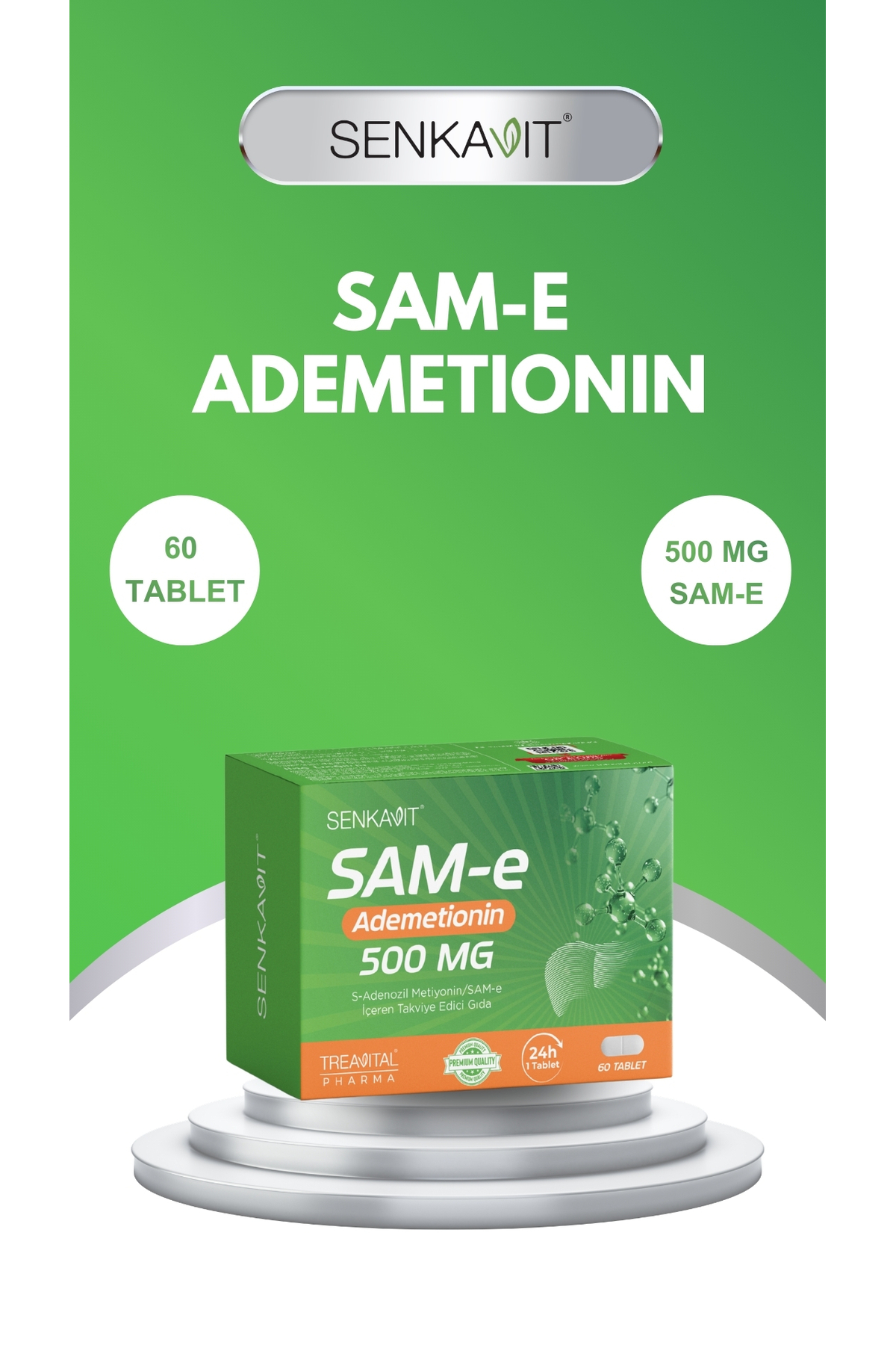 S-adenozil Metiyonin/SAM-e İçeren 60 lı Tablet